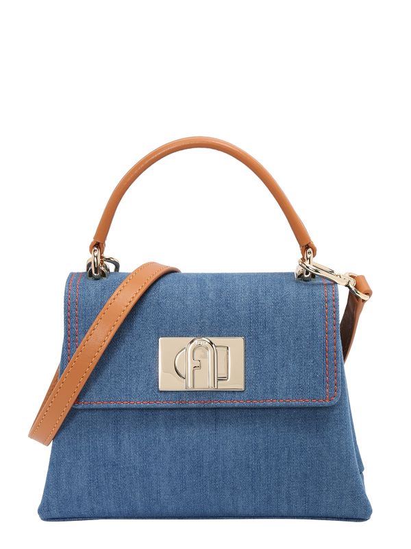FURLA FURLA Дамска чанта '1927'  син деним / карамел / сребърно