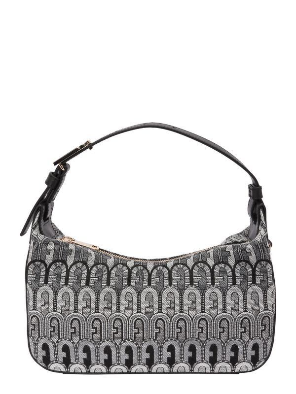 FURLA FURLA Дамска чанта 'Flow S'  сиво / черно / бяло