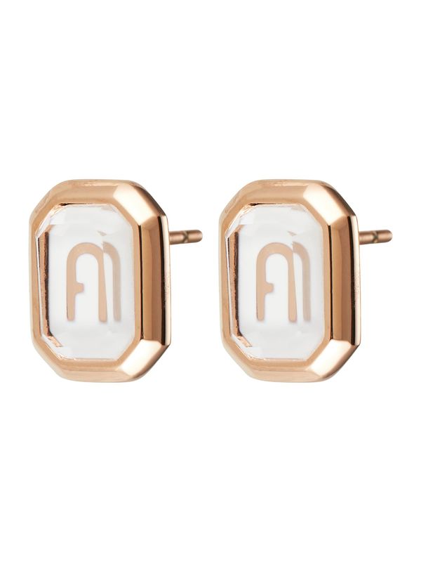 FURLA FURLA Обеци  розово злато / бяло