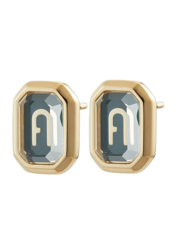 FURLA FURLA Обеци  злато / тъмнозелено