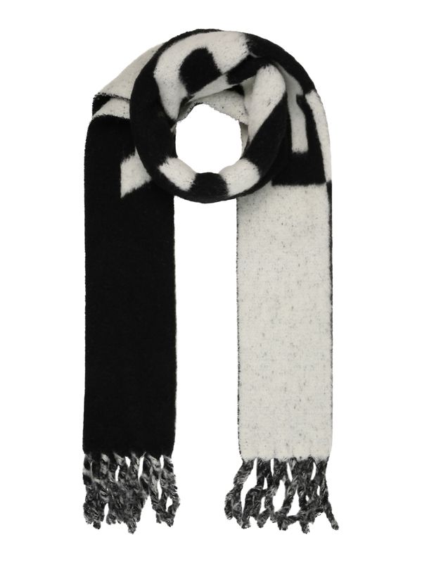 FURLA FURLA Шал  черно / бял меланж