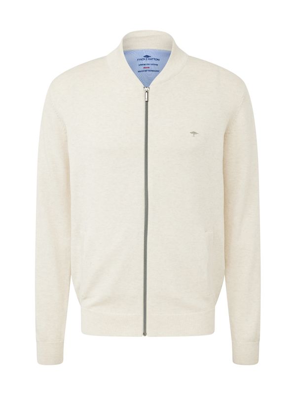 FYNCH-HATTON FYNCH-HATTON Плетена жилетка  сиво / бяло