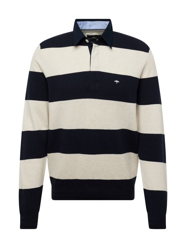 FYNCH-HATTON FYNCH-HATTON Тениска  черно / бял памук