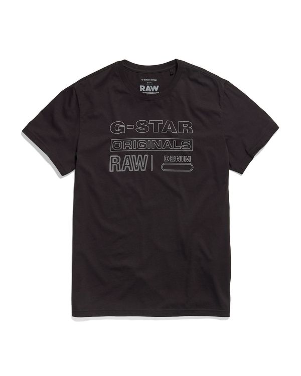 G-Star RAW G-Star RAW Тениска  черно / бяло