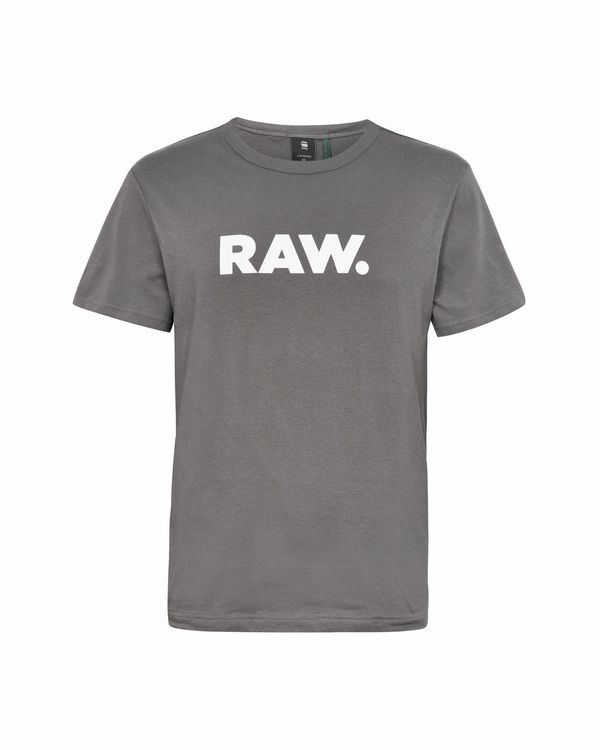 G-Star RAW G-Star RAW Тениска 'Holorn'  тъмносиво / бяло