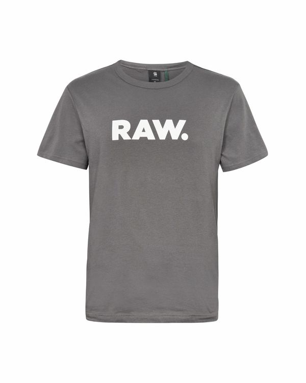 G-Star RAW G-Star RAW Тениска 'Holorn'  тъмносиво / бяло