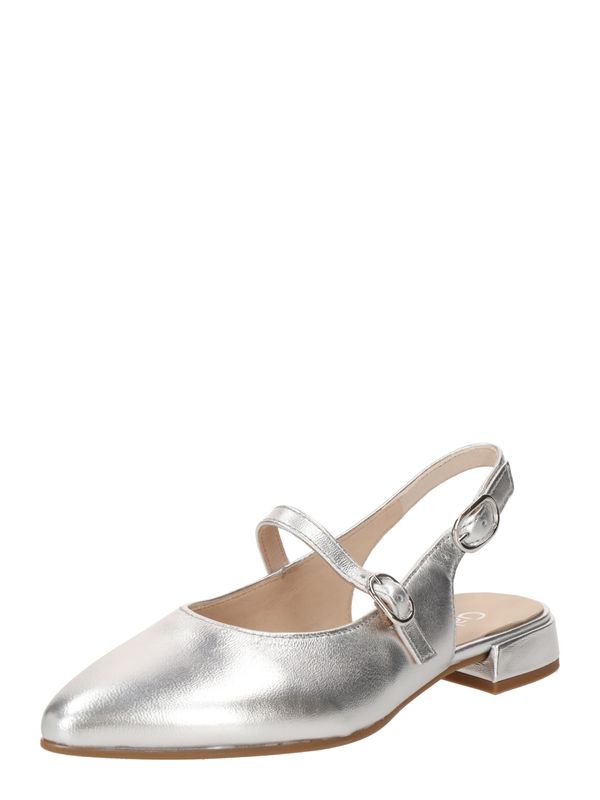 GABOR GABOR Дамски обувки на ток с отворена пета  сребърно