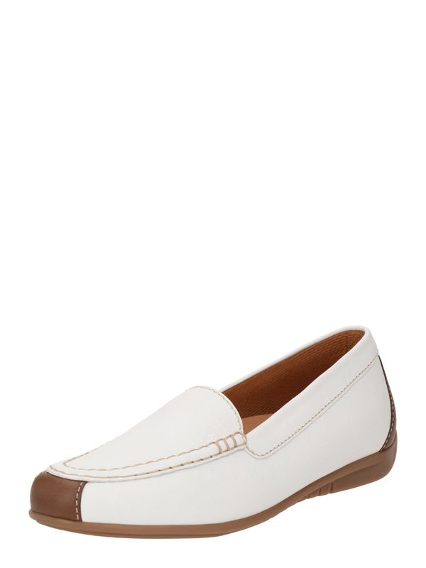 GABOR GABOR Мокасини  кафяво / бяло