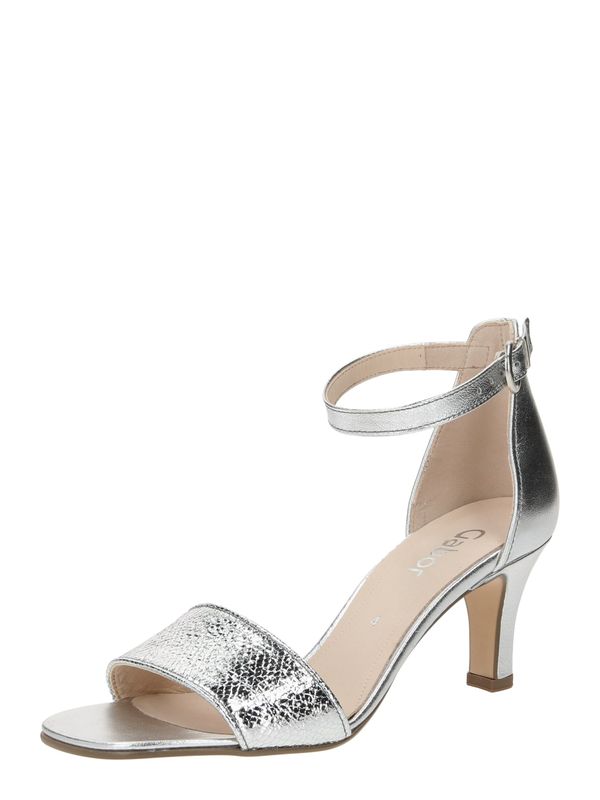 GABOR GABOR Сандали с каишка  сребърно