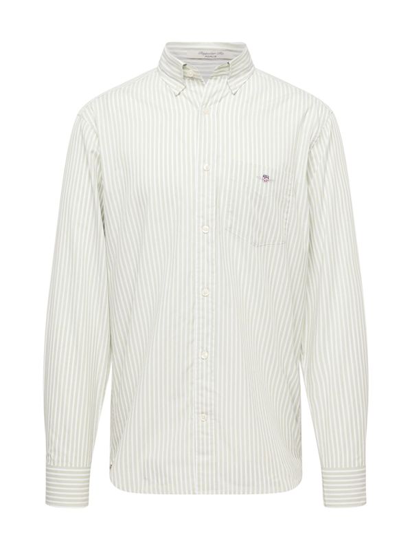 GANT GANT Бизнес риза  светлозелено / бяло