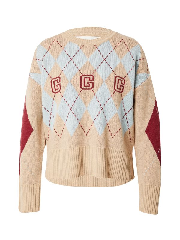 GANT GANT Пуловер  светлосиньо / каки / бургундово червено