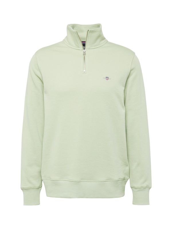 GANT GANT Суичър  светлосиво / пастелно зелено / червено