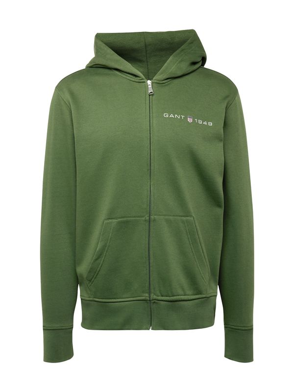 GANT GANT Суичъри с качулка  зелено / бяло