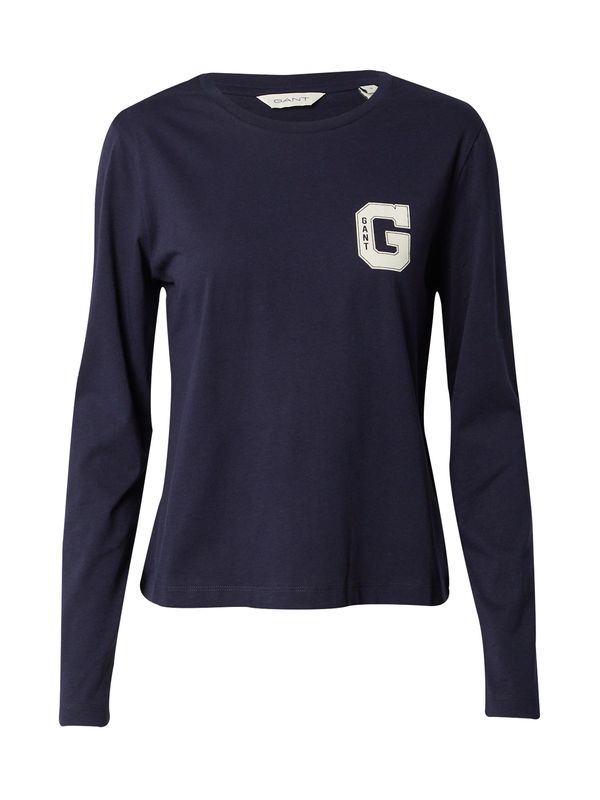 GANT GANT Тениска  бежово / нейви синьо