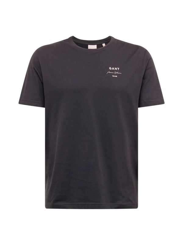 GANT GANT Тениска  черно / бяло