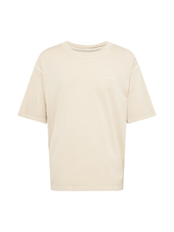 GANT GANT Тениска  цвят "пясък" / бяло