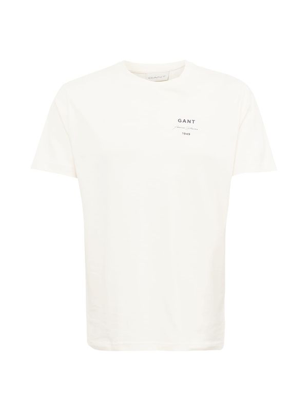 GANT GANT Тениска  кремаво / нейви синьо