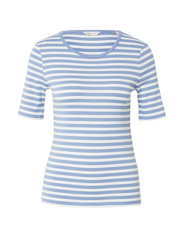 GANT GANT Тениска  лазурно синьо / бяло