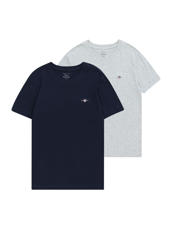GANT GANT Тениска  нейви синьо / сив меланж