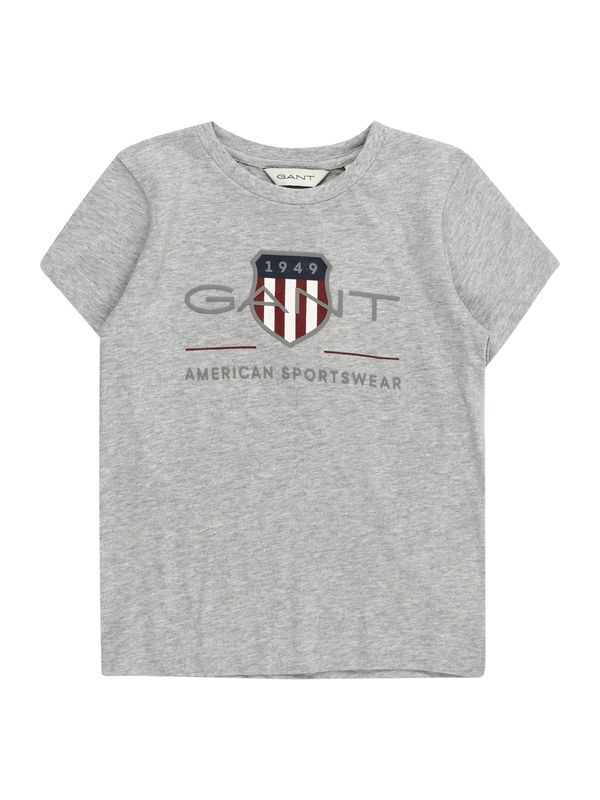 GANT GANT Тениска  нейви синьо / светлосиво / карминено червено / бяло