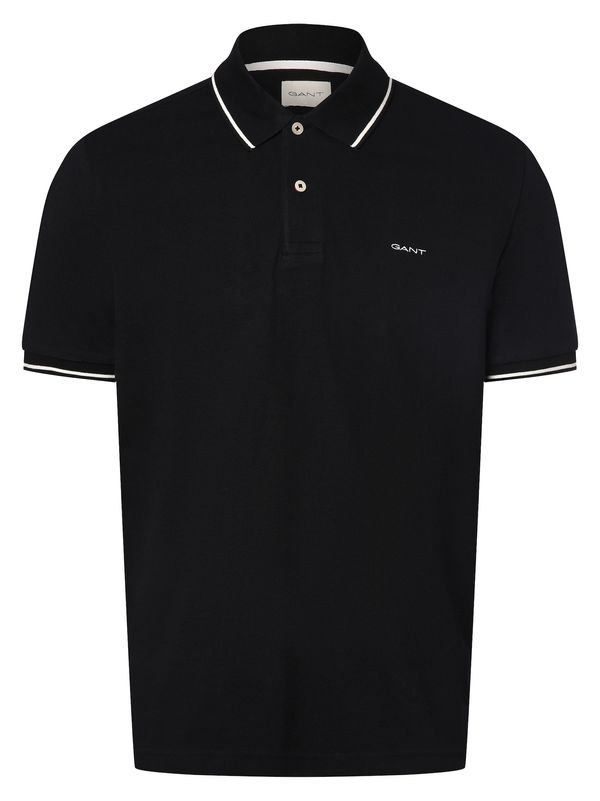 GANT GANT Тениска 'Rugger'  черно / бяло