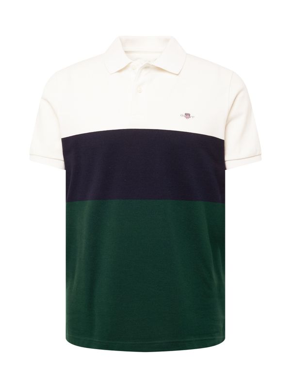 GANT GANT Тениска 'RUGGER'  морскосиньо / смарагдово зелено / бяло