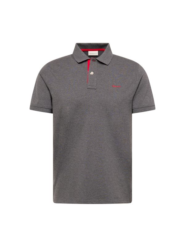 GANT GANT Тениска 'Rugger'  сив меланж / червено