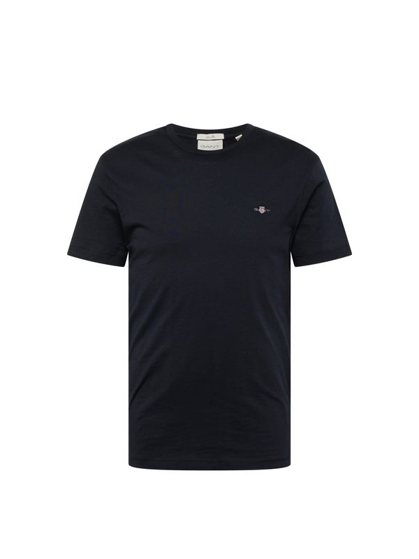 GANT GANT Тениска  светлосиво / червено / черно