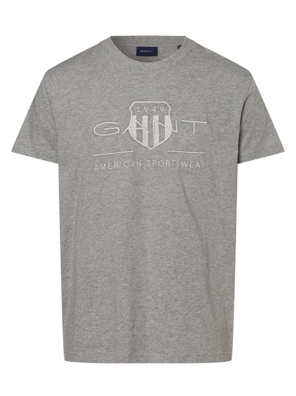 GANT GANT Тениска  светлосиво / сив меланж