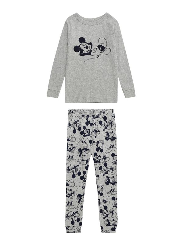 GAP GAP Комплект пижама  сив меланж / черно