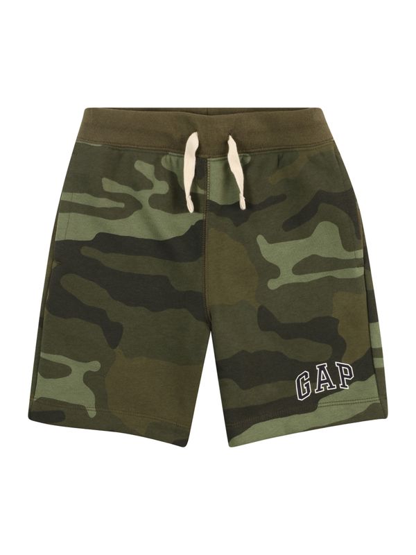 GAP GAP Панталон  каки / светлозелено / тъмнозелено / бяло