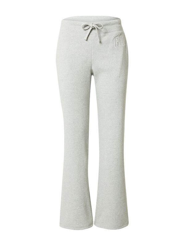 GAP GAP Панталон  сив меланж / бяло