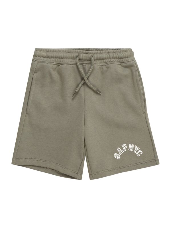 GAP GAP Панталон  таупе сиво / бяло