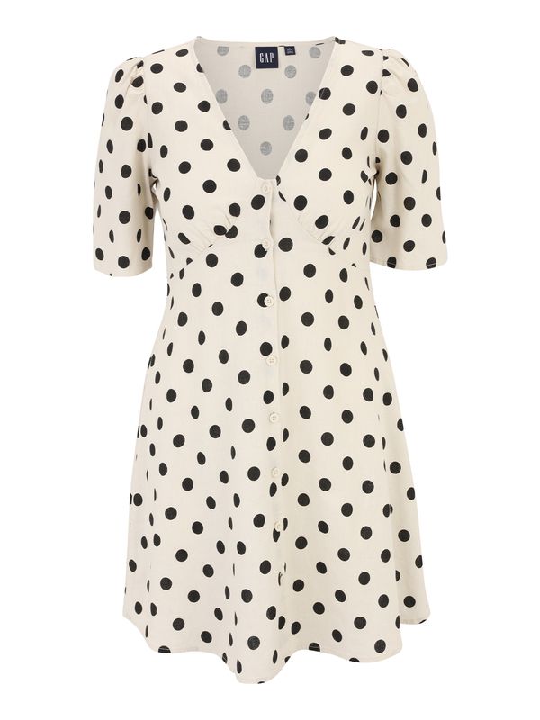 Gap Petite Gap Petite Рокля тип риза  черно / бяло