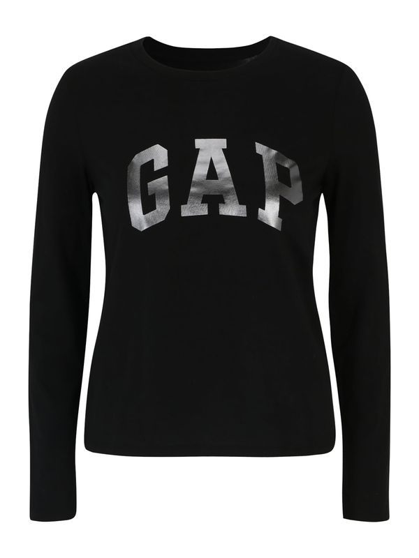 Gap Petite Gap Petite Тениска  черно / сребърно