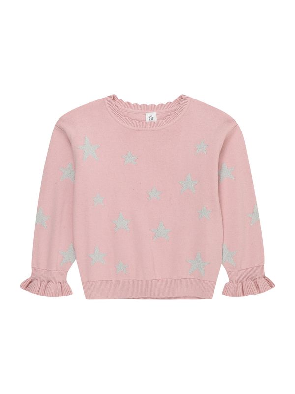 GAP GAP Пуловер  сребърно сиво / бледорозово