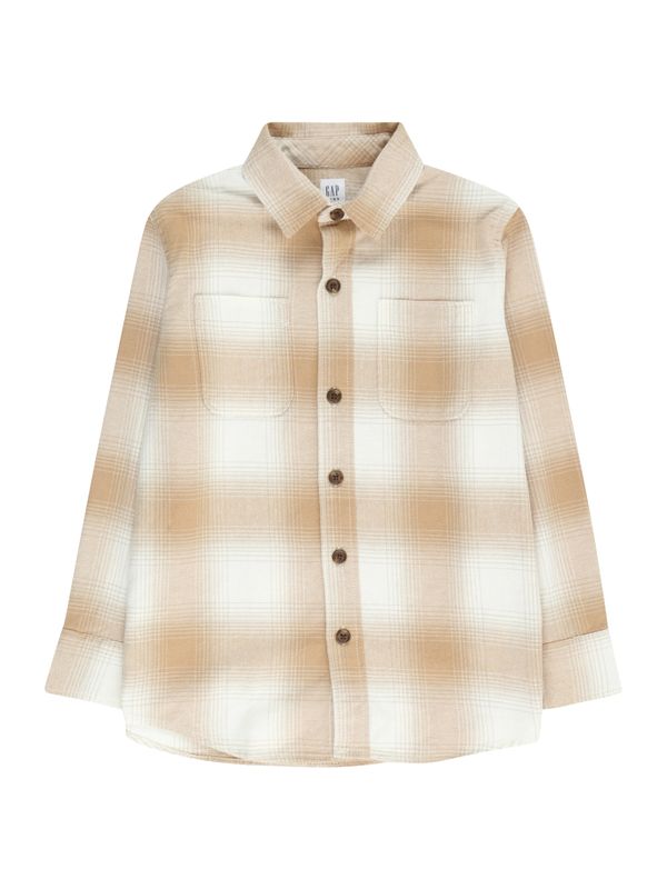 GAP GAP Риза  бежово / цвят "пясък" / бяло