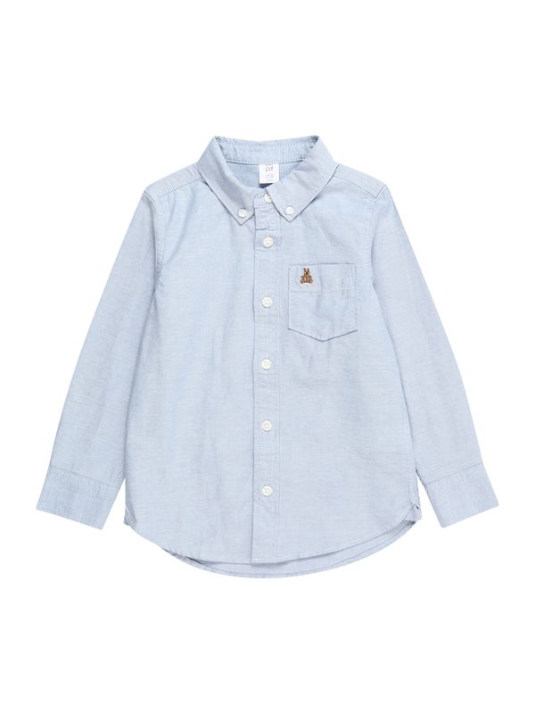 GAP GAP Риза  светлосиньо / кафяво / черно