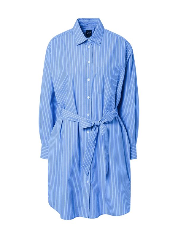 GAP GAP Рокля тип риза  синьо / бяло