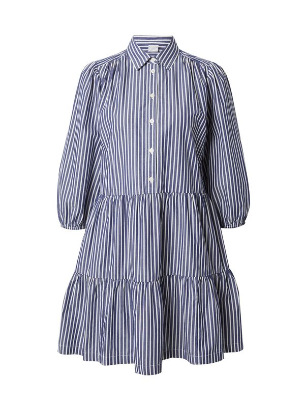 GAP GAP Рокля тип риза  синя тинтява / бяло