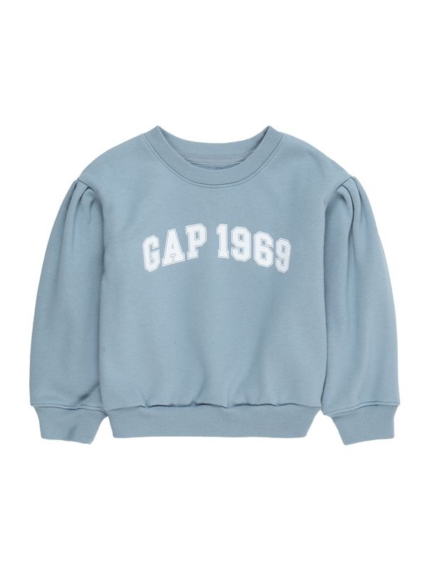 GAP GAP Суичър  пастелно синьо / бяло