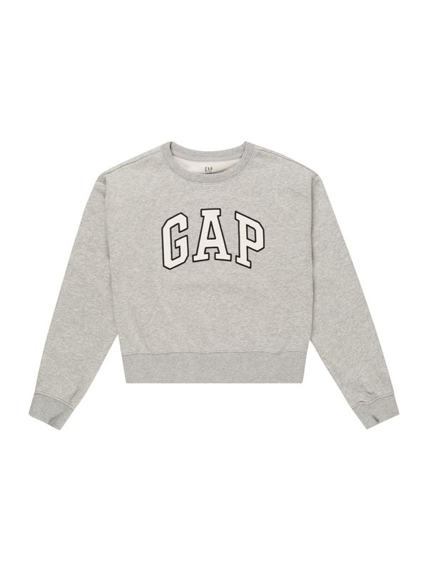 GAP GAP Суичър  сив меланж / черно / бяло