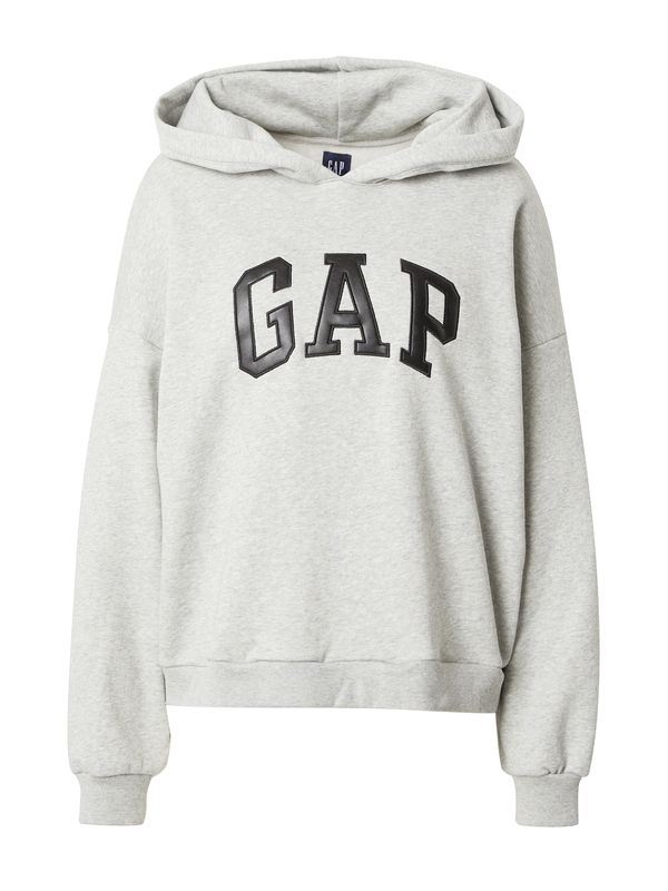 GAP GAP Суичър  сив меланж / черно