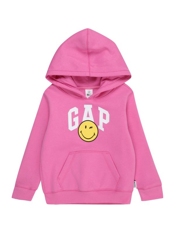 GAP GAP Суичър 'SMILEY'  жълто / розово / черно / бяло