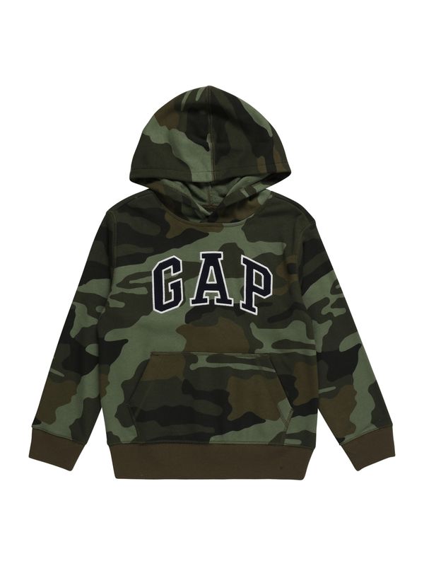 GAP GAP Суичър  тъмнокафяво / каки / черно / бяло