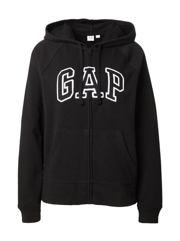 GAP GAP Суичъри с качулка 'HERITAGE'  черно / бяло