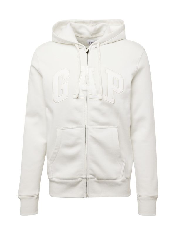 GAP GAP Суичъри с качулка 'HERITAGE'  сиво-бежово / бяло