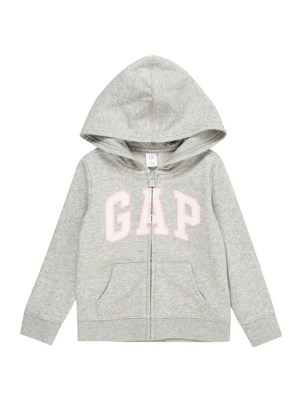 GAP GAP Суичъри с качулка  сив меланж / бледорозово / бяло