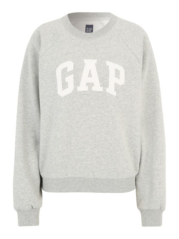 Gap Tall Gap Tall Суичър 'HOLIDAY'  сив меланж / бяло