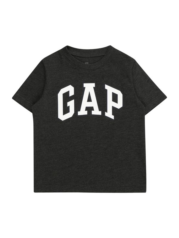 GAP GAP Тениска  антрацитно черно / бяло